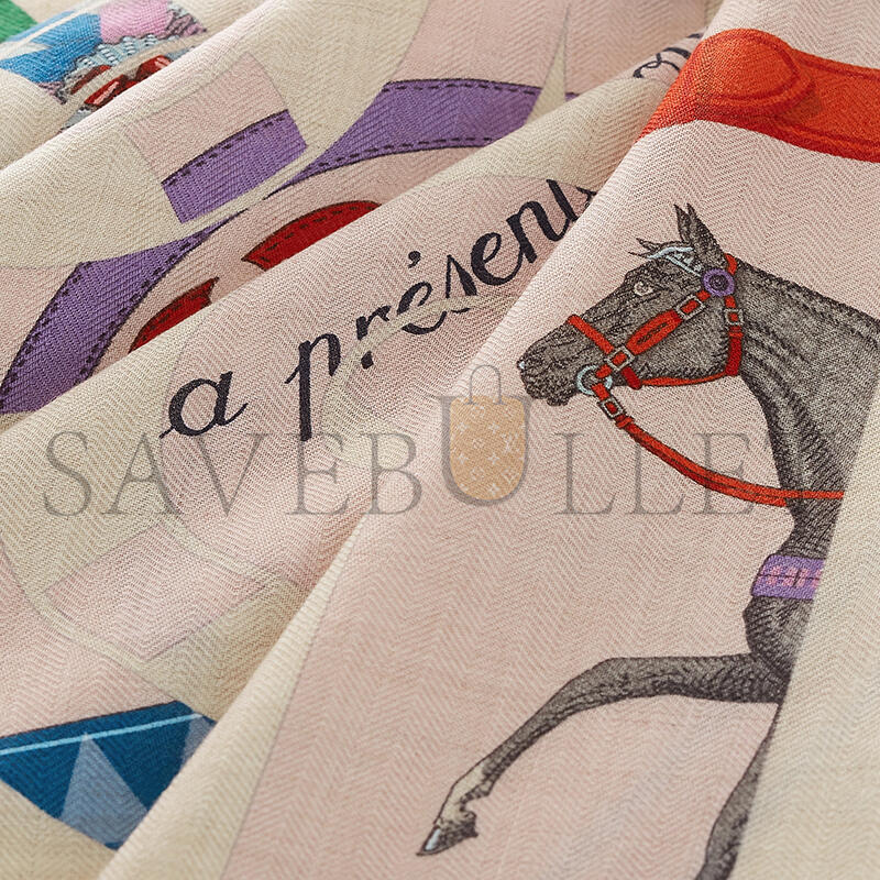 HERMES EPERON D'OR ET TENUES DE JOUR SHAWL 140 H244216S 01 (137*136cm)